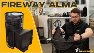 Чугунная банная печь Fireway Alma, 160 кг толстого чугуна