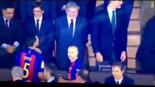 Iniesta ignoring Bartomeu