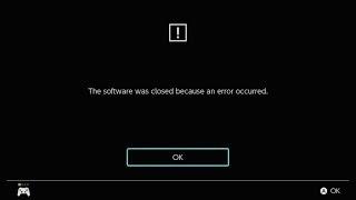 The software was closed because an error occurred