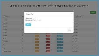 Upload File in Folder or Directory - PHP Filesystem with Ajax JQuery - 4