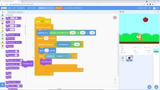 Создание проектов на Scratch - Игра "Ловец яблок"