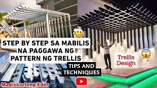 STEP BY STEP SA MABILIS NA PAG GAWA NG PATTERN NG TRELLIS | Madiskarteng Eder