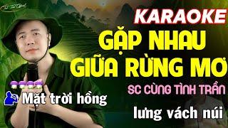 GẶP NHAU GIỮA RỪNG MƠ Karaoke Thiếu Giọng Nữ  Song Ca Cùng Tình Trần