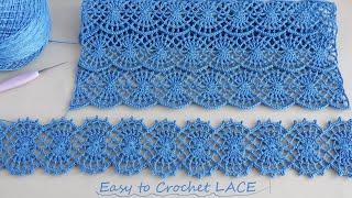 Ажурное ЛЕНТОЧНОЕ КРУЖЕВО вязание крючком для начинающихEasy to Crochet TAPE LACE Tutorial