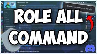 How to make a ROLE ALL command for your Discord Bot! || Discord.js V14