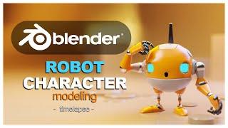 Blender Robot Character Modeling . Timelapse