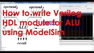 How to write Verilog HDL module for ALU using ModelSim