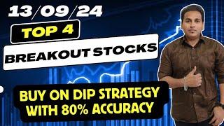 Top 4 Breakout stocks for tomorrow | 13/09/24 | swing stocks for tomorrow | intraday stocks tomorrow