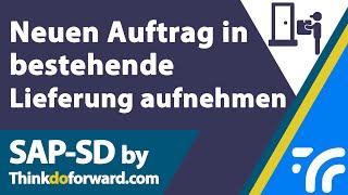 Neuen Auftrag in bestehende Lieferung aufnehmen - SAP