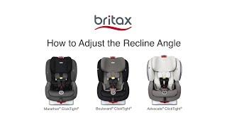 How To Adjust Recline On Britax ClickTight Convertible Car Seats