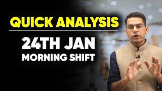 JEE Main 2023 | 24th January Morning Shift Analysis in 60seconds | MathonGo | Anup Sir