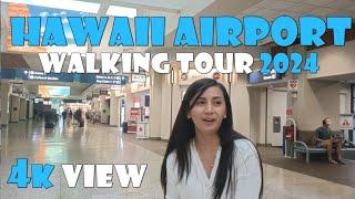 Walking around Honolulu Airport in Hawaii