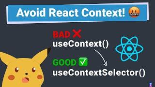 Don't Use React Context!! Use This instead