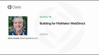 Building for FileMaker WebDirect [CRE01]