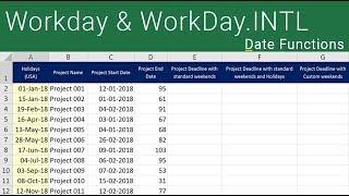 Workday and Workdays INTL