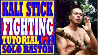 KALI SINGLE STICK Fighting "tutorial" (pt 1) solo baston