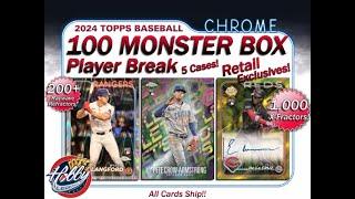 2024 Topps Chrome 5 Case (100 MONSTER BOX) Player Break #10 eBay 10/07/24