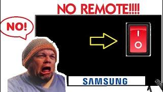 How to Turn On or Off Samsung Smart TV WITHOUT Remote (Where is Power Button Located)