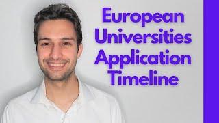 European Universities Application Timeline