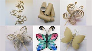 The Best Butterfly DIY Ideas  5 Easy Tutorials Step by Step  Toilet Paper Rolls Upcycling Crafts