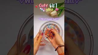 What!! Diy gift with magic balls  #giftidea #diy  #shorts