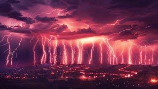  Intense Night Thunderstorm For A Good Sleep | Heavy Rain & Terrible Thunder Sounds | White Noise
