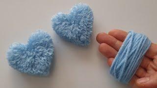 Easy Pom Pom Heart Making Idea with FingersHow to Make a Heart from StringBeautiful And Easy
