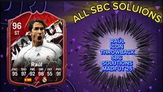 RAUL 96 RATED | ALL 14 MADFUT SOLUTIONS | MADFUT ICON THROWBACK SBC SOLUTION | MADFUT 25