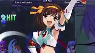 Mugen Haruhi Suzumiya y Asahina Mikuru Vs Konata Izumi y Kagami