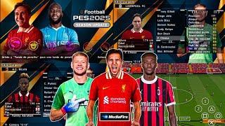 eFootball PES 2025 PPSSPP NEW TRANSFERS CAMERA PS5 