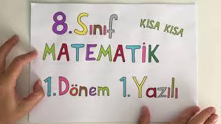 8. Sınıf Matematik 1. Dönem 1. Yazılı (PUANLI)