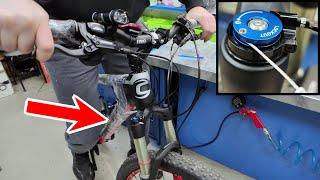 How to make a bike fork better. RockShox remote lockout adjustment