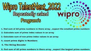 Wipro TalentNext_2022 Mile Repeatedly asked Programs