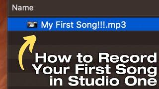 How to Record Your First Song in Studio One | PreSonus