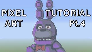 Minecraft Pixel Art Tutorial - Bonnie FNAF Part 4