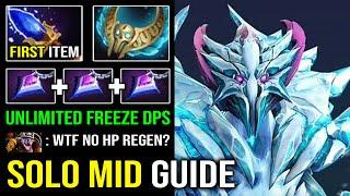 NEW Pro Carry Mid AA Guide - 1st ITEM Scepter Triple Null Talisman with Unlimited Freeze DPS Dota 2