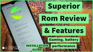 SUPERIOR ROM FULL REVIEW  On REDMI NOTE 8 PRO | HINDI |