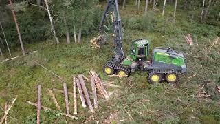 Slutavverkning med John Deere 1270G och 1910G i Attsjö