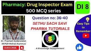 DRUG INSPECTOR EXAM 500 MCQ Series: DI 8