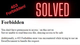 403 Forbidden error | You don't have permission to access on this server