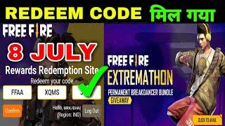 BREAK DANCER BUNDLE REDEEM CODE FREE FIRE 8 JULY | Redeem Code Free Fire Today for INDIA