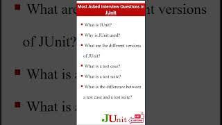 JUnit Interview Questions you may face #junit