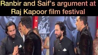 Ranbir Kapoor and Saif Ali khan’s argument at Raj Kapoor film festival| Raj Kapoor birth anniversary