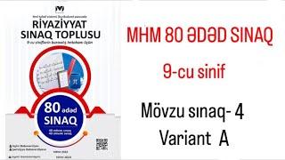 MHM 80 ￨ 9-cu sinif  Mövzu Sınaq- 4 (A)