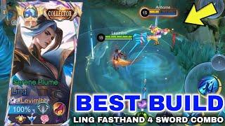 LING FASTHAND COMBO BEST BUILD & EMBLEM SET 2024!! | GLOBAL LING PERFECT ROTATION GAMEPLAY