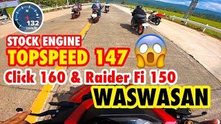 Honda Click 160 | Top Speed 147kph 132gps | Waswasan With Raider Fi