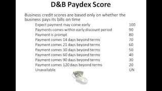 What is Paydex Score w/ Dun & Bradstreet