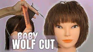 How to: Baby WOLF CUT(short hairstyle for a round face)