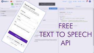 Free Text to Speech API || Build Text to Speech App