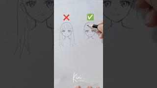 How to draw anime hair for beginners DON'T and DO #howtodrawanime